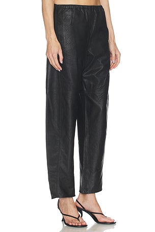 La Ligne Leather Barrel Leg Colby in Black