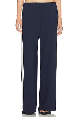 La Ligne PANTALON À RAYURES CÔTÉS en Marine,Ivoire