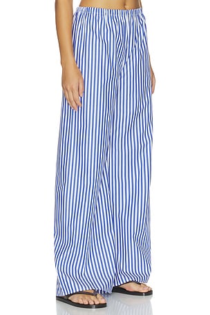 La Ligne Stripe Pant in Blue
