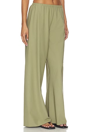 La Ligne PANTALON EN POPELenE DE COTON COLBY en Olive