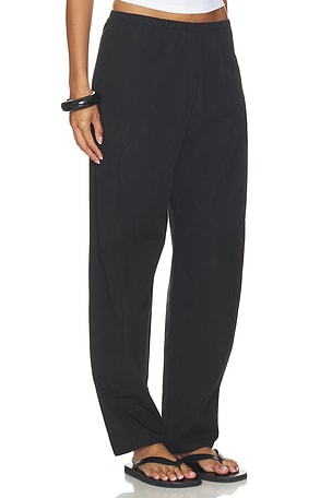 La Ligne Poplin Barrel Leg Pant in Black. Size XXS. Also