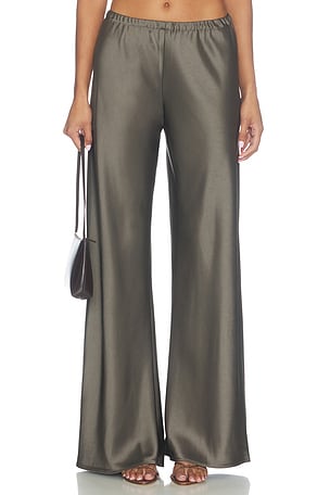 SATIN COLBY ワイドレッグパンツ La Ligne