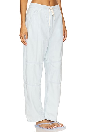 La Ligne Chambray Barrel Pant in Baby Blue