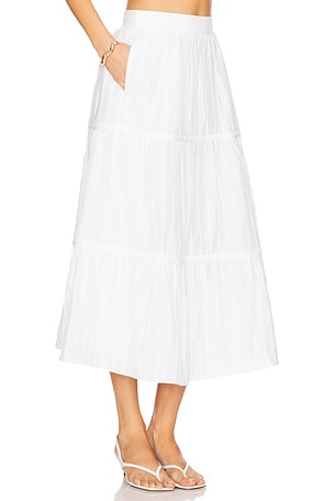 La Ligne Tiered Skirt in Ivory