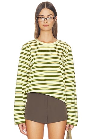 Striped Long Sleeve Boyfriend Tee La Ligne