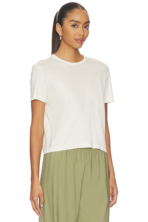 La Ligne Solid Short Sleeve Ronnie Tee in Cream