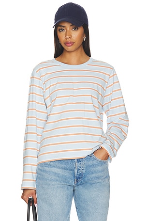 Stripe Long Sleeve Boyfriend Tee La Ligne