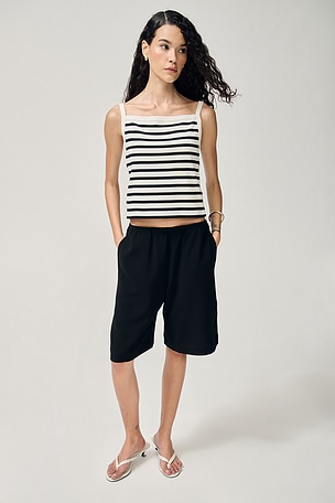 Striped Cropped Tank La Ligne