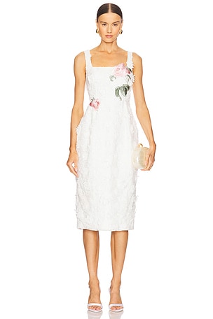 Larissa Embroidered Lace Midi Dress LEO LIN