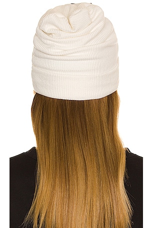 Lauren Moshi Blix Boyfriend Beanie in Ivory