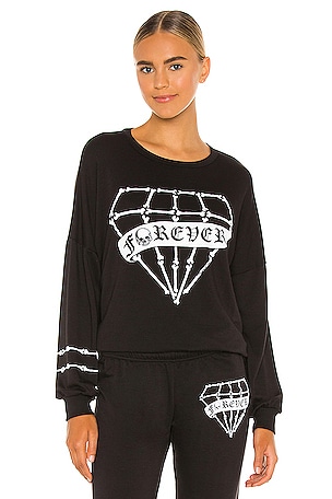 Lauren Moshi SIERRA 맨투맨셔츠 in Black REVOLVE