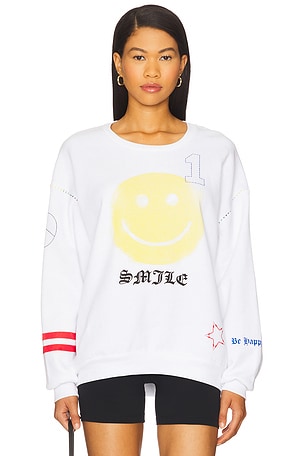 Babbs Spray Happyface Elements Oversized Pullover Lauren Moshi