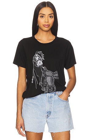 Black Horse Boyfriend Tee Lauren Moshi