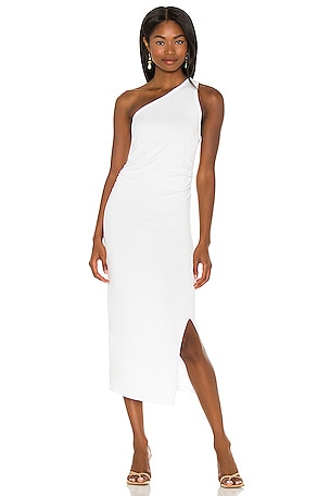 Halston heritage clearance one shoulder gown