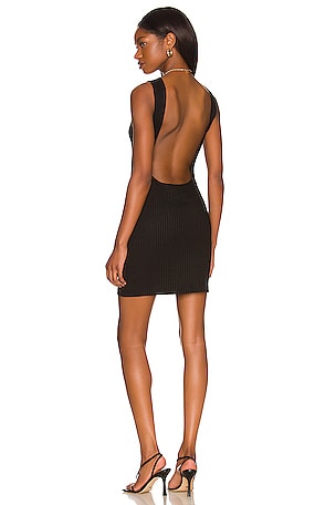 Riller & Fount x REVOLVE Travis Criss Cross Back Mini Dress in Noir