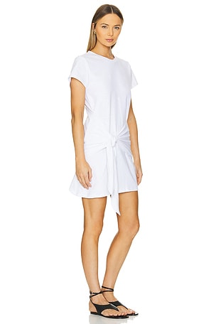 LNA Charlie Tie Waist Dress in White