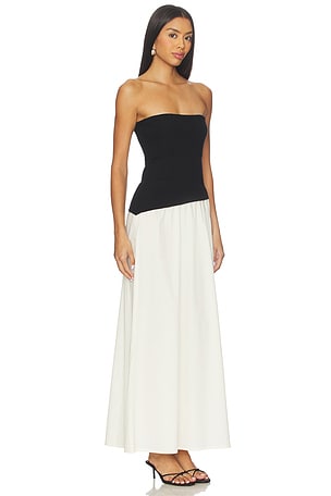 LNA Roen Dress in Black,White