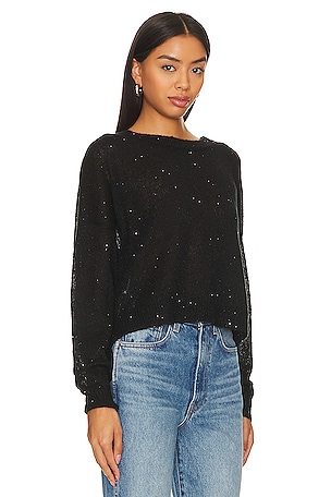 LNA Sheye Sparkle Sweater in Black