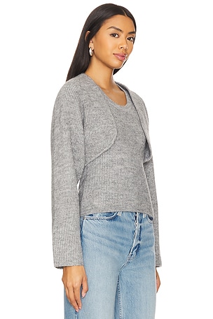 LNA Ean Shrug Sweater Set in Grey