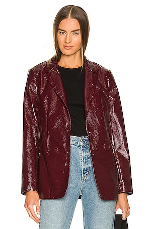 Crinkle Faux Patent Jacket LNA