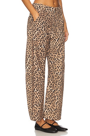 LNA Cross Creek Leopard Pant in Brown