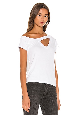 LNA Ribbed Klane Top in White