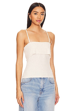 LNA Gwen Rib Cami in Cream