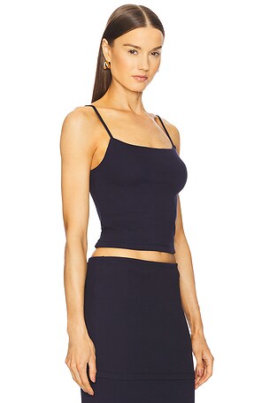 LNA Senti Ribbed Tank in Navy