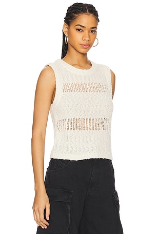 LNA Angelina Sleeveless Top in Ivory
