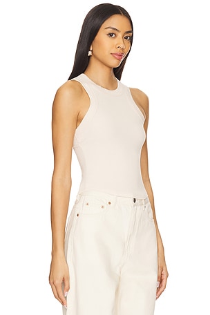 LNA Detra Ribbed Tank in Ivory