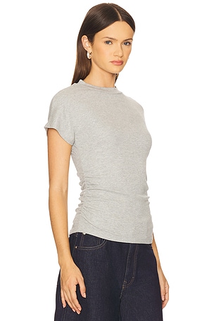 LNA Dani Short Sleeve Top in Grey. Size XS. Also