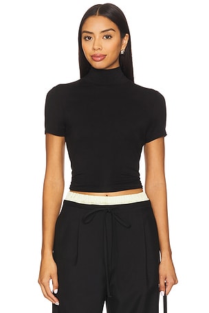 Demi Fitted Mock Neck Top LNA