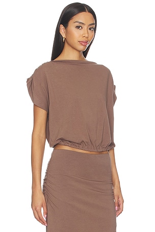 LNA Halina Top in Chocolate