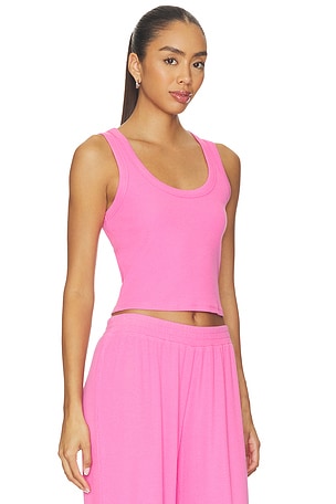 LNA Kat Rib Crop Tank in Pink. Size M. Also