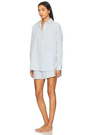 LUNYA Airy Long Sleeve Boxer Set in Baby Blue