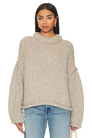 Lofty Wool Whip Stitch Pullover Sweater LUNYA