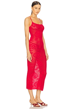 LOBA Orlando Midi Dress in Red