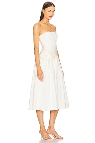 LOBA Sharon Midi Dress in Ivory