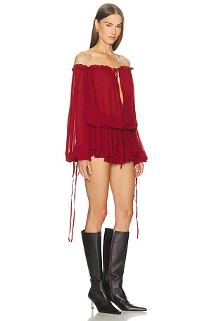 LOBA Gabrielle Mini Dress in Red