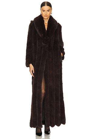 Luciana Faux Fur Maxi Coat LOBA