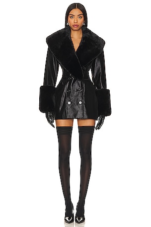 Julieta Faux Leather Coat LOBA