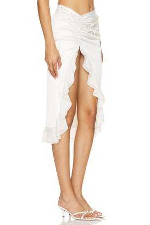 LOBA Lia Midi Skirt in Ivory