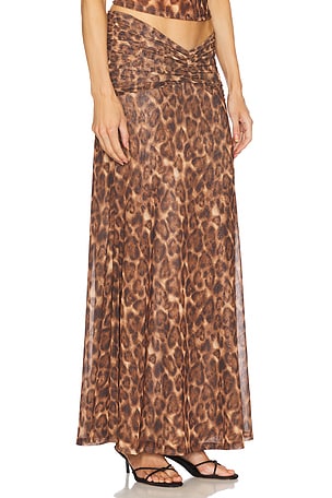 LOBA Macarena Maxi Skirt in Brown