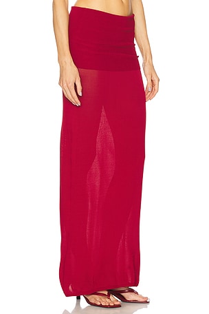LOBA Maya Maxi Skirt in Burgundy
