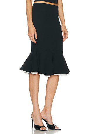 LOBA Anya Midi Skirt in Black