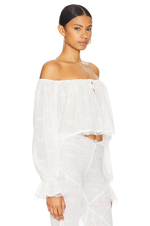 LOBA Clares Top in Ivory