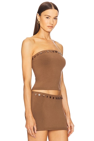 LOBA Clemente Tube Top in Brown