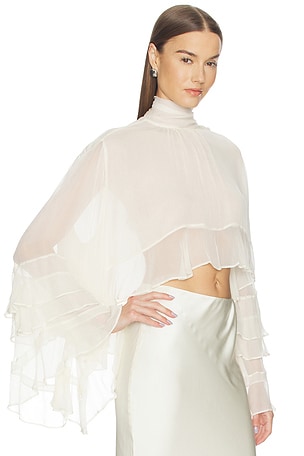 LOBA Zoe Ruffle Blouse in Ivory
