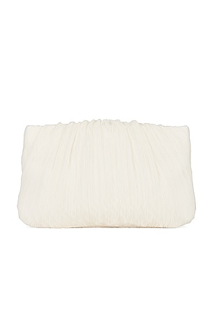 Loeffler Randall Brit Flat Pleated Pouch in White