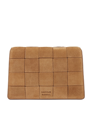 Loeffler Randall Delphine Leather Clutch in Brown